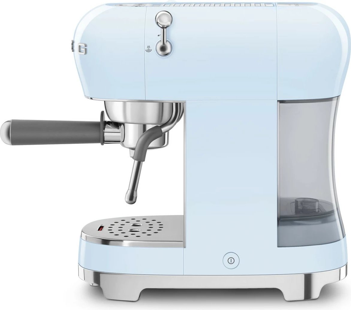 Ekspres SMEG ECF02PBEU, manual, 1.1L, 15 bar, pastell blu