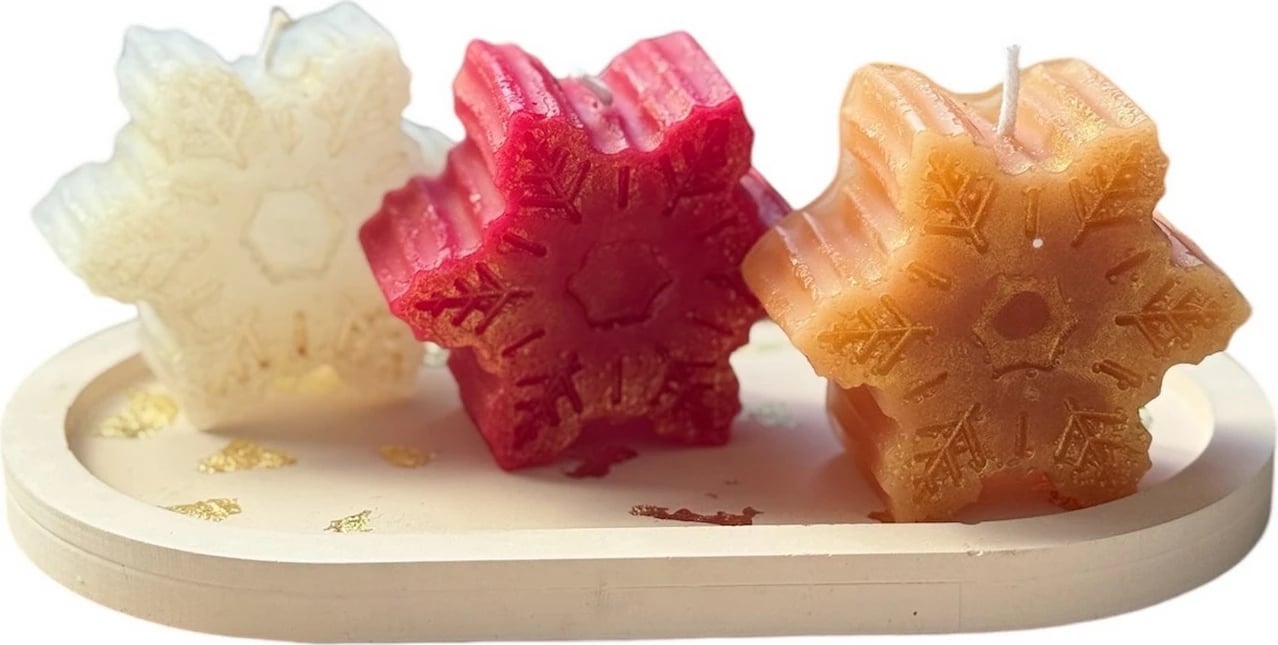 Set qirinjsh (4 copë), Evila Originals, set qirinjsh për Krishtlindje