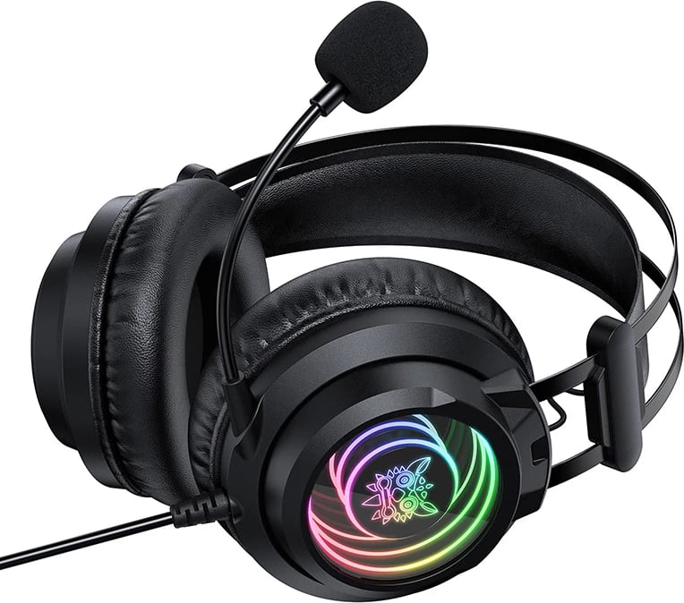 Kufje gaming ONIKUMA X80, drivera 50 mm, mikrofon me anulim zhurme, RGB, USB + 3.5 mm