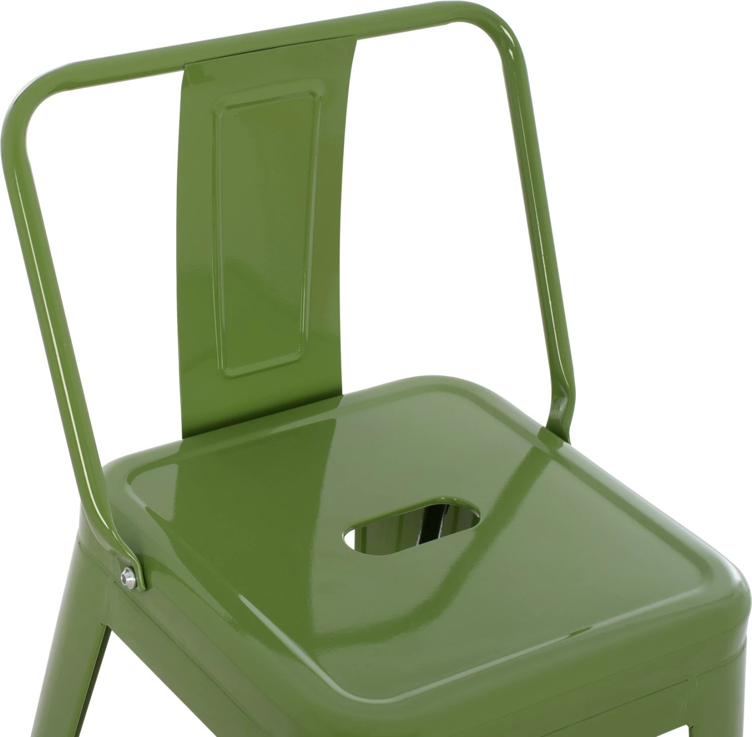 Karrige për bar, lartësi mesatare, MELITA-PRO, metal, ngjyrë ulliri e çelët, 43x43x88H cm