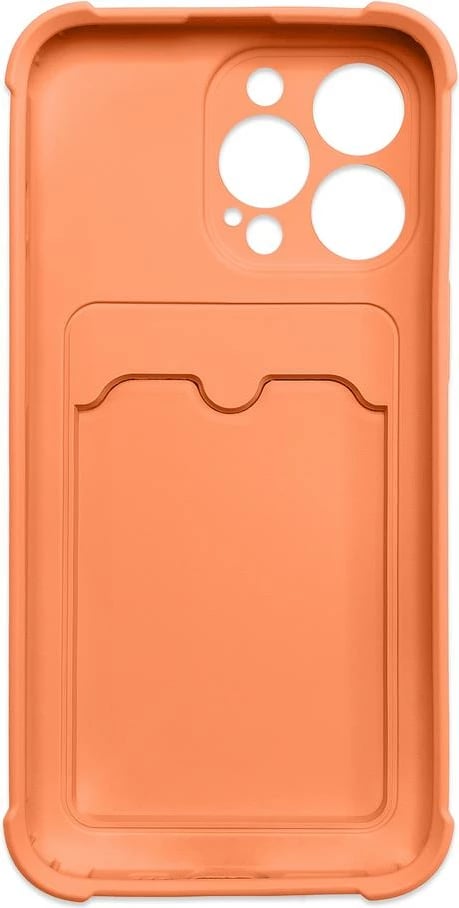 Mbështjellës Hurtel Card Armor për Xiaomi Redmi Note 10/10S, xhep kartelash, silikon, portokalli