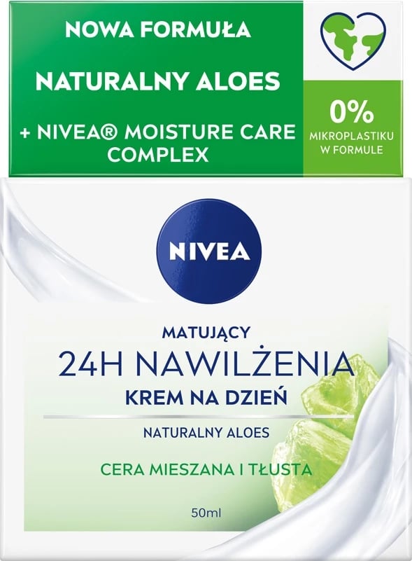 Krem ditës matifikues hidratues për femra Nivea 24H Moisturizing Mattifying, 50ml