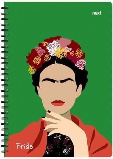 Bllok shënimesh spiral Next Frida, 3 lëndë, 21x29cm, shumëngjyrësh