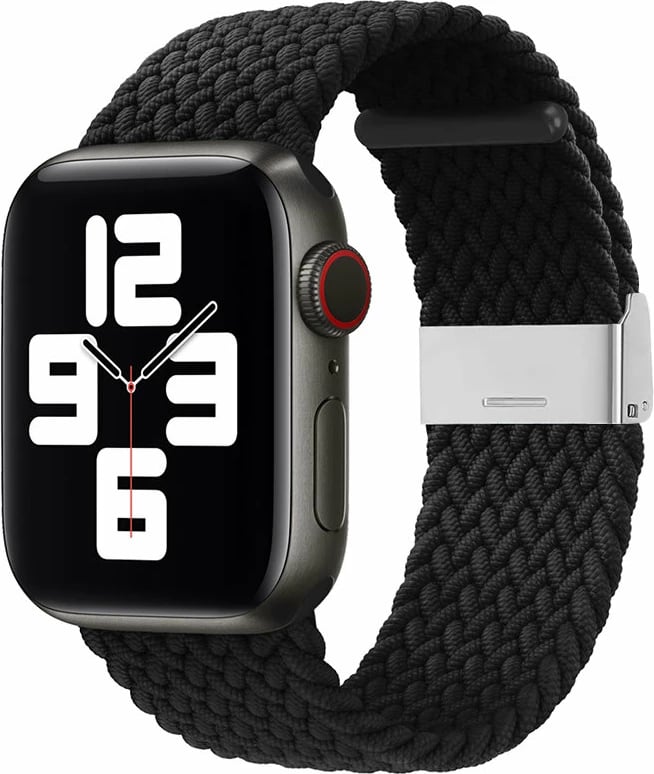 Rrip tekstili i gërshetuar për smartwatch, Hurtel Strap Fabric, për Apple Watch 38/40/41 mm, e zezë