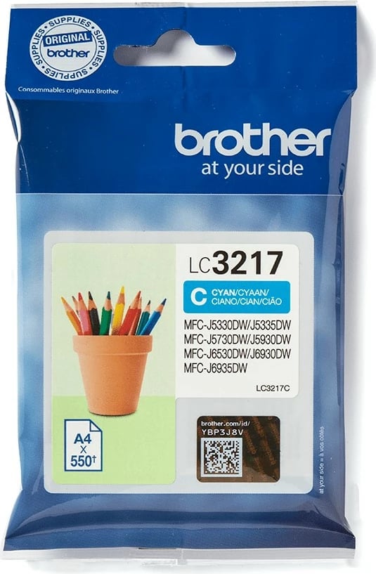 Toner Brother LC3217C cyan, origjinal, 550 faqe