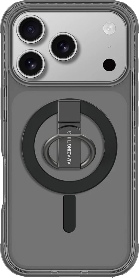 Mbështjellës AmazingThing Titan Pro Grip Ring Set për iPhone 17 Pro Max, MagSafe, i zi