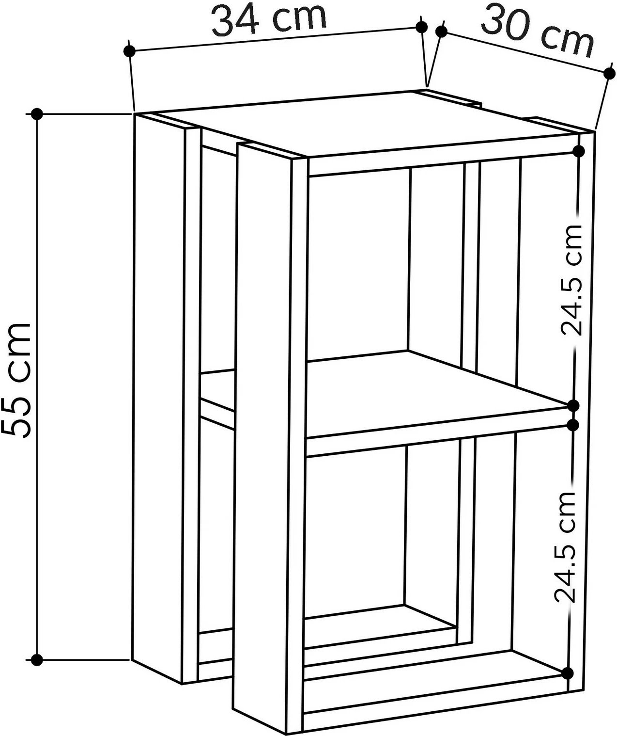 Komodinë natës Carrara Marble, Skye Decor, 2 nivele
