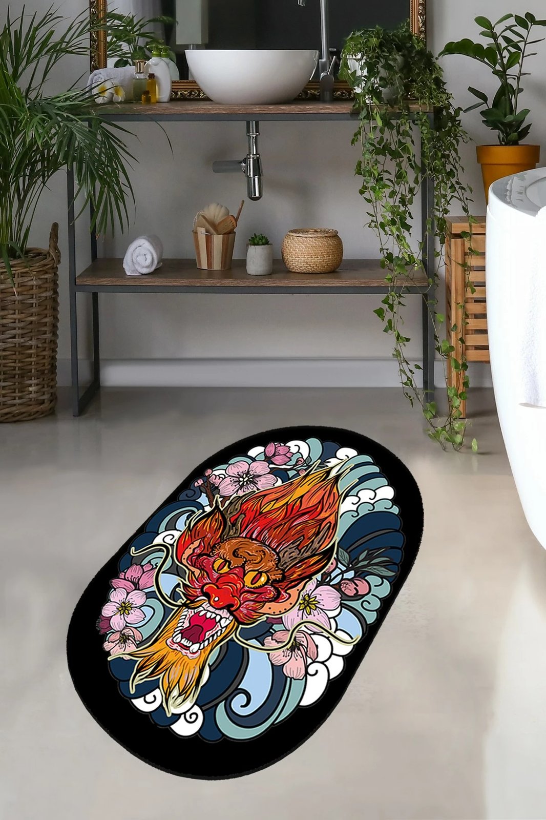 Tapet për banjo Mijölnir, Lakingo, shumëngjyrësh, 70x120cm
