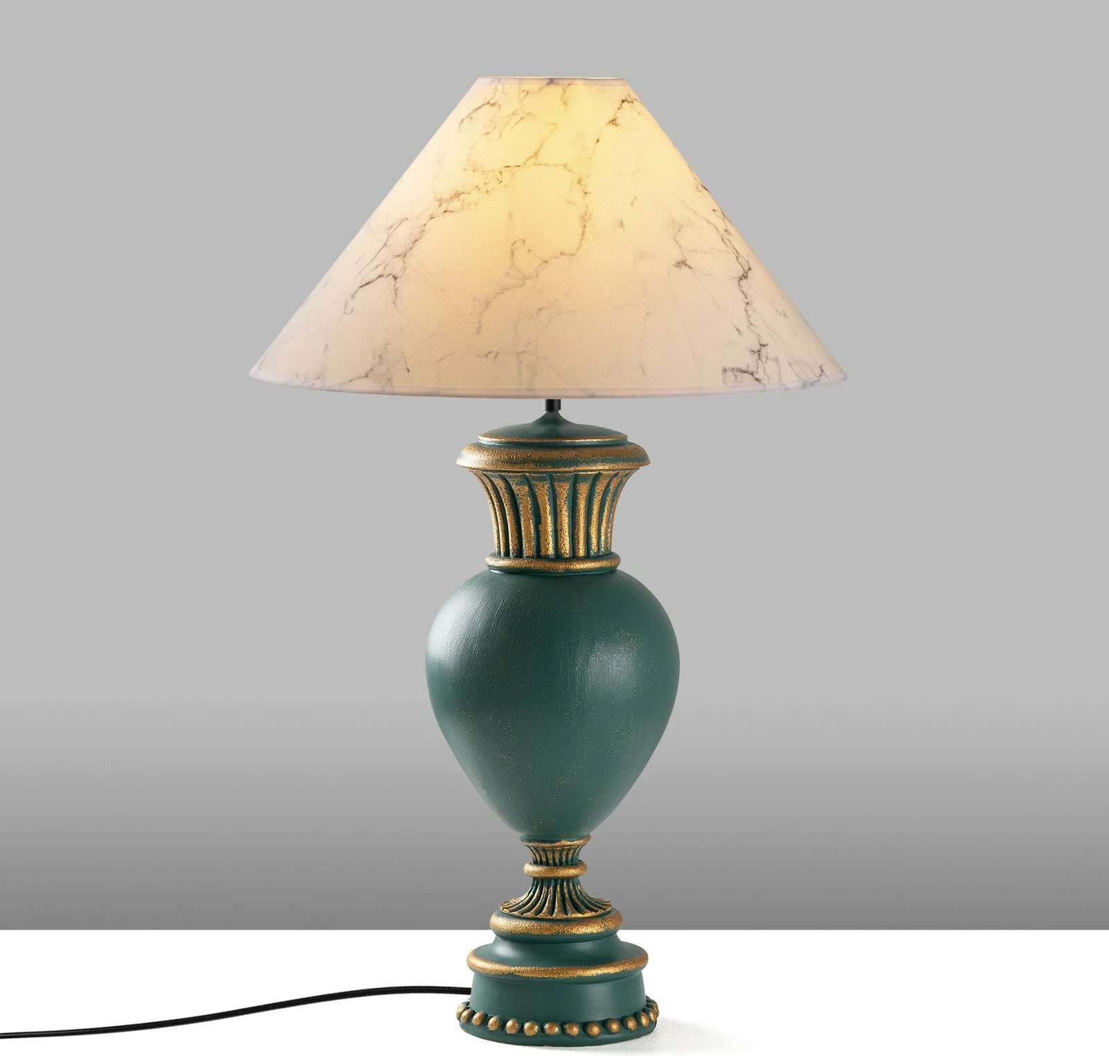 Llambë tavoline Opviq, ELEGANZE-5322, jeshile dhe e bardhë