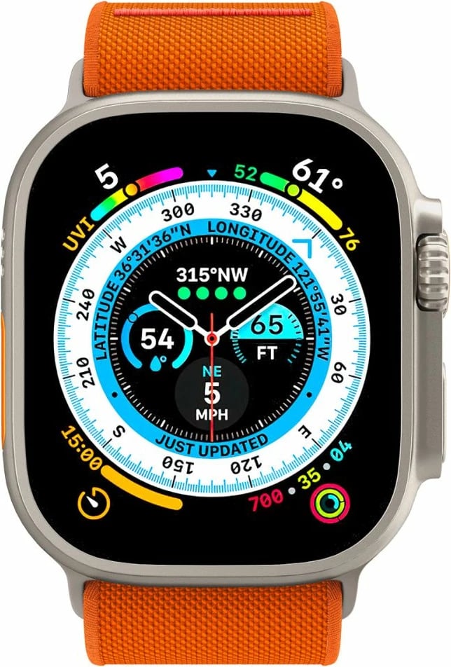 Rrip Spigen Fit Lite Ultra për Apple Watch 4/5/6/7/8/SE/Ultra, 42/44/45/49 mm, Portokalli