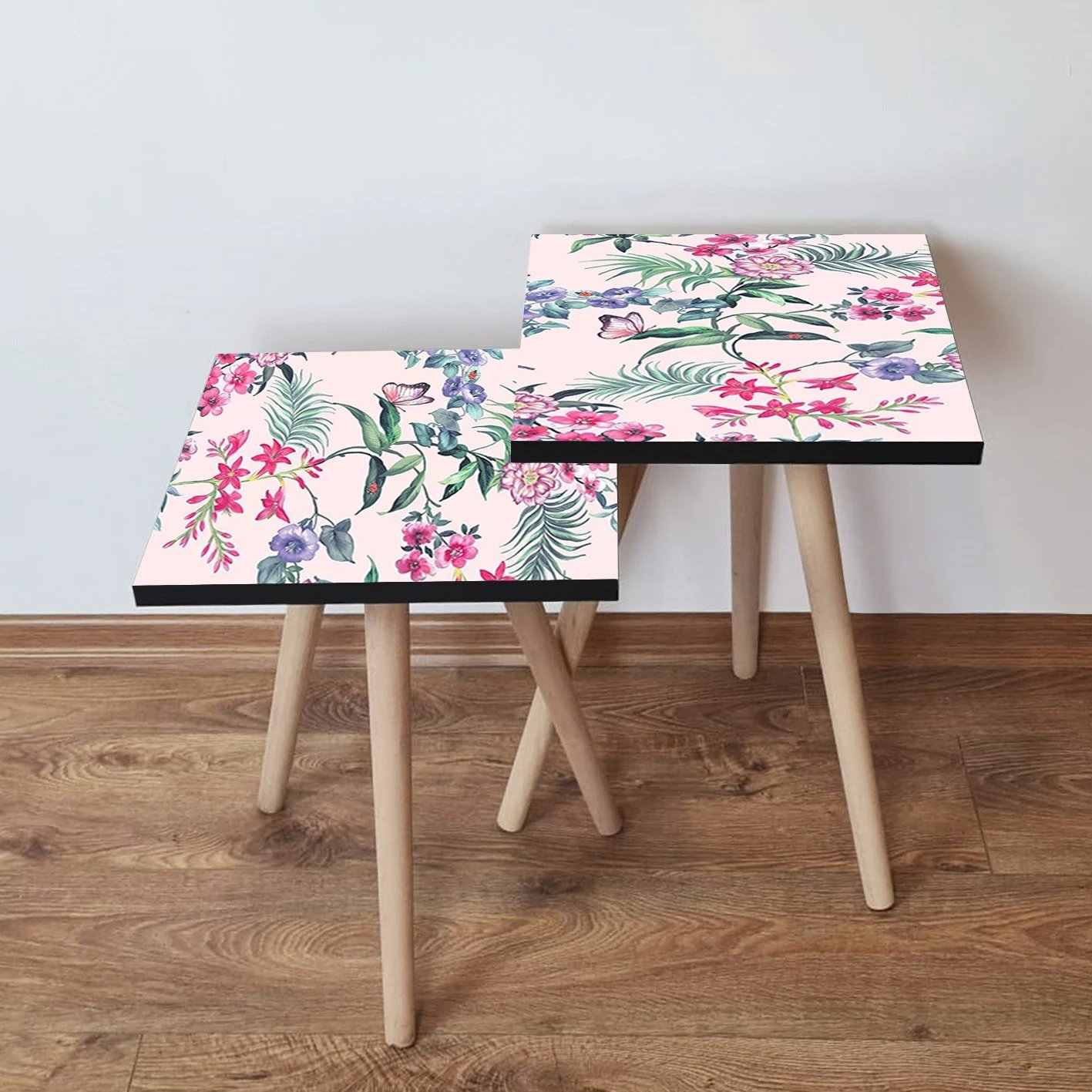 Set tavolinash ndihmëse, 2 copë, Skye Decor, shumëngjyrëshe, 2Shp191