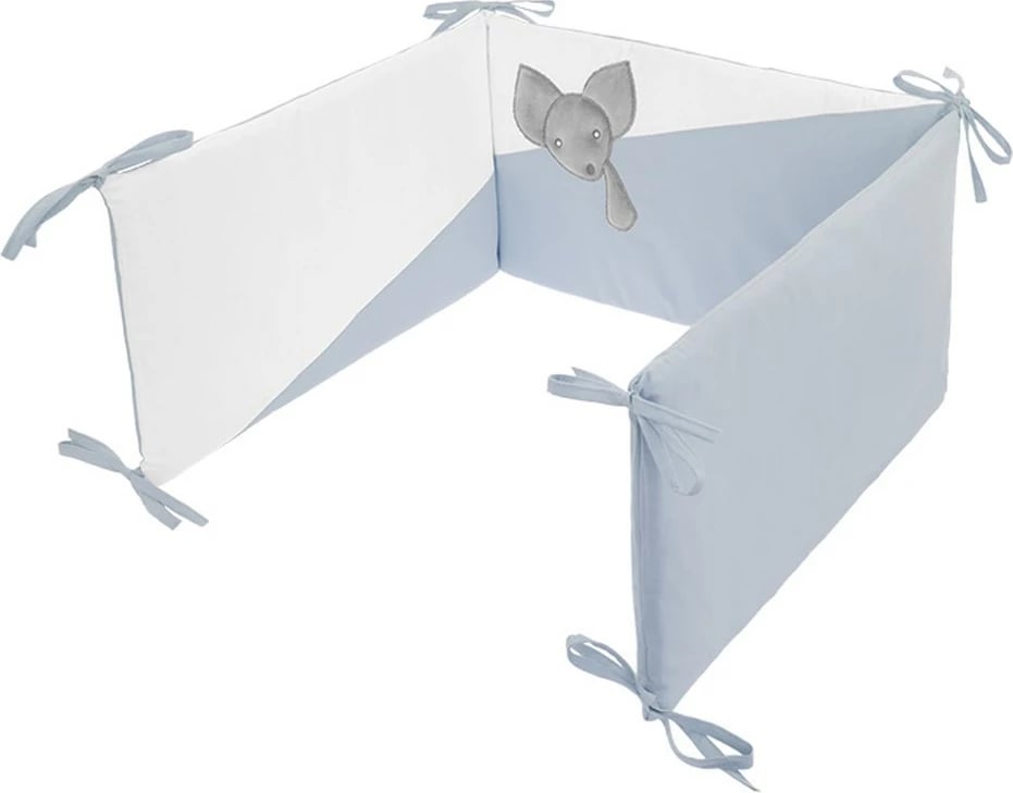 Set shtroje krevati për bebe, Belisima Mouse, 6 copë, këllëf jorgani 90x120 cm, këllëf jasteku 40x60 cm, mbrojtëse shtrati 180 cm, blu