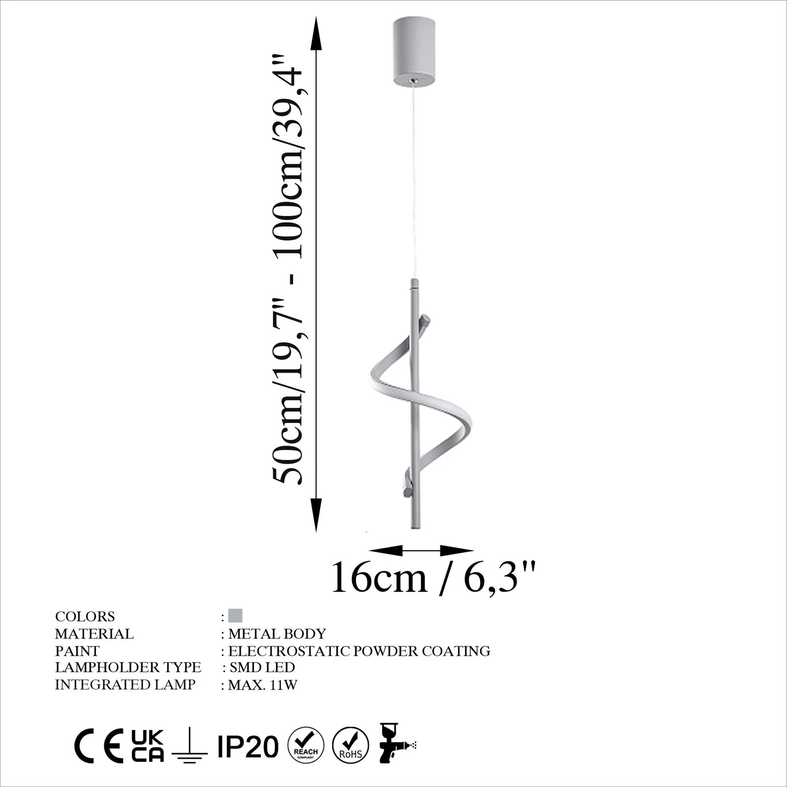 Llambë tavani Opviq, Lıkma - 13520, ngjyrë gri Llambë tavani Opviq, Lıkma - 13520, ngjyrë gri