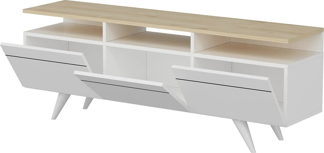 Komodë televizori Hanah Home, Berlin 150, e bardhë dhe lis