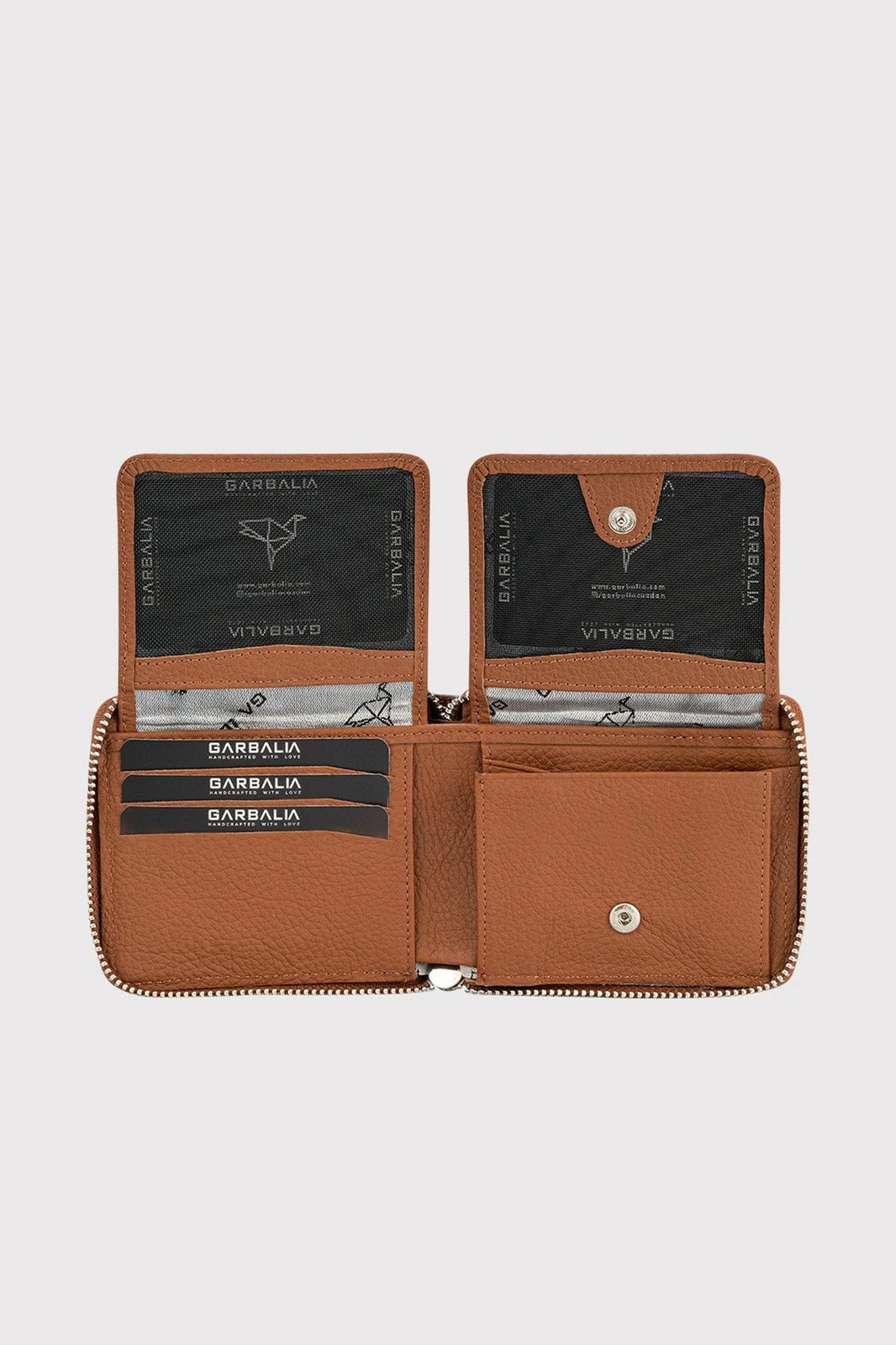 Portofol unisex Zoozie Bags Carole, ngjyrë tan, lëkurë natyrale