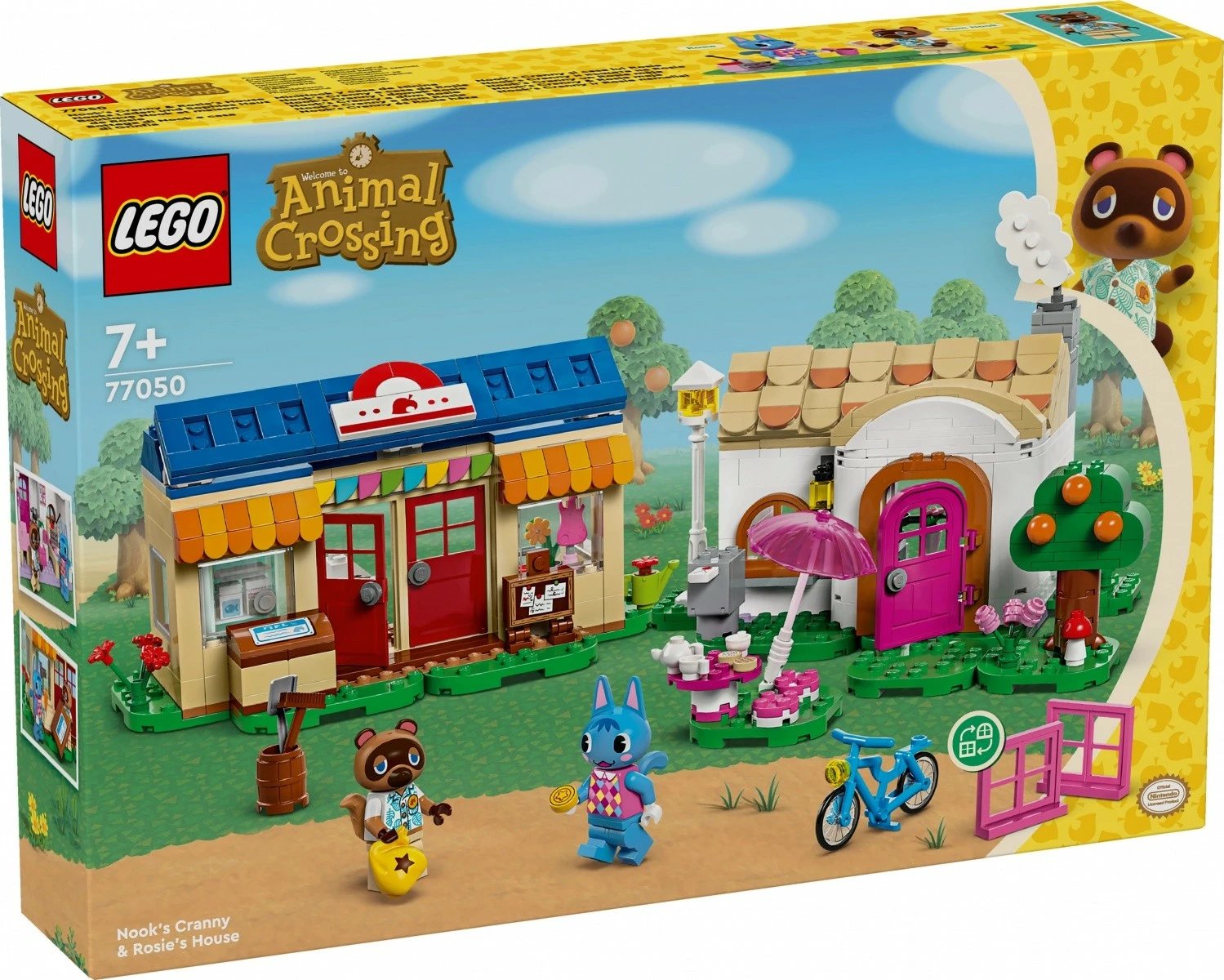 Set lodrash LEGO Animal Crossing 77050 Nook's Cranny dhe shtëpia e Rosie-t, 535 pjesë