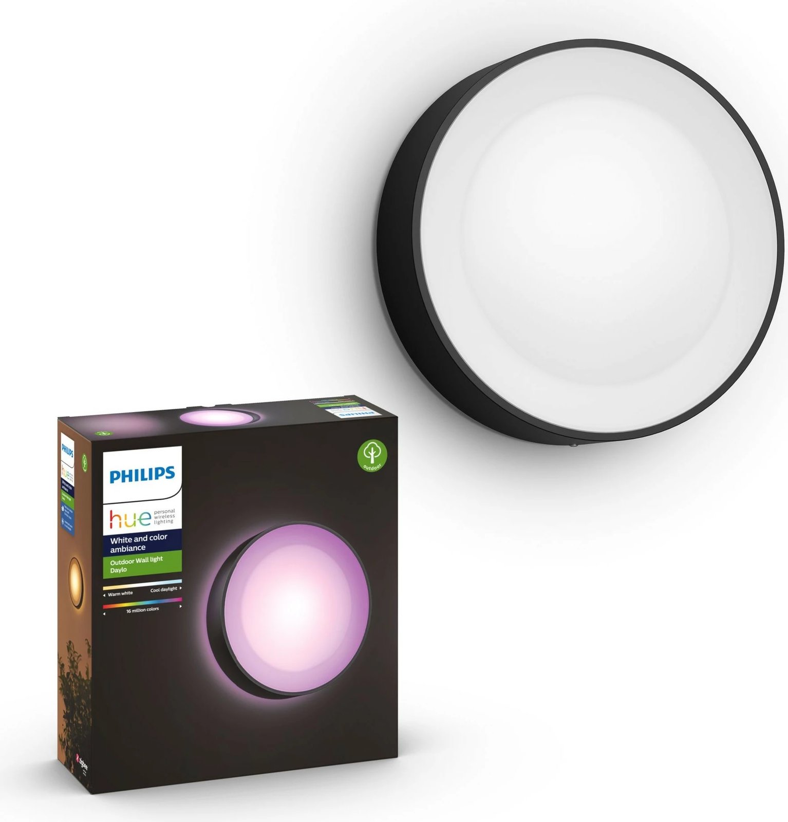 Llambë smart Philips Hue Daylo, LED, 1050lm, e zezë