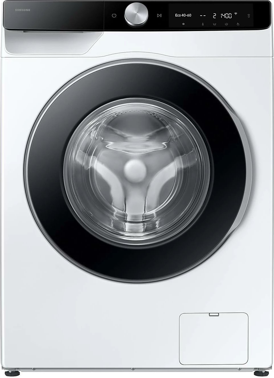 Makinë larëse Samsung WW90DG6G94LKU4, 9 kg, 1400 rpm, klasa energjike A, AI Ecobubble dhe AI Wash, Auto Dispense, Wi‑Fi SmartThings, e bardhë/derë e zezë