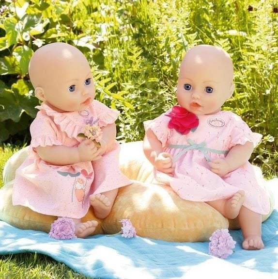 Fustan lodër për kukull Baby Annabell Zapf, set me 2 copë, rozë/vjollcë