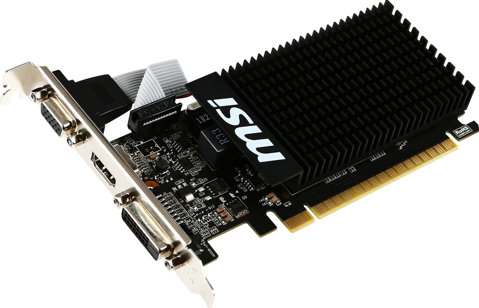 Kartelë grafike MSI GT 710 2GD3H LP, GeForce GT 710, 2 GB, GDDR3, 64 bit, e zezë