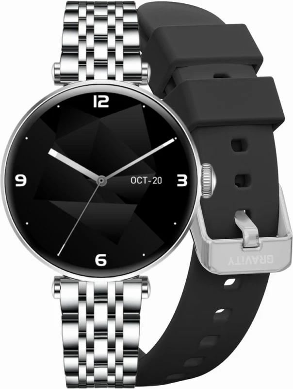Smartwatch Gravity unisex, e zezë