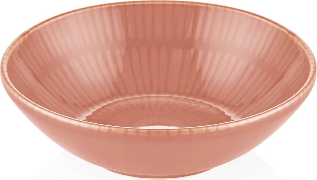 Set pjatash të thella qeramike (6 copë), ngjyrë somon, Hermia, NON0030