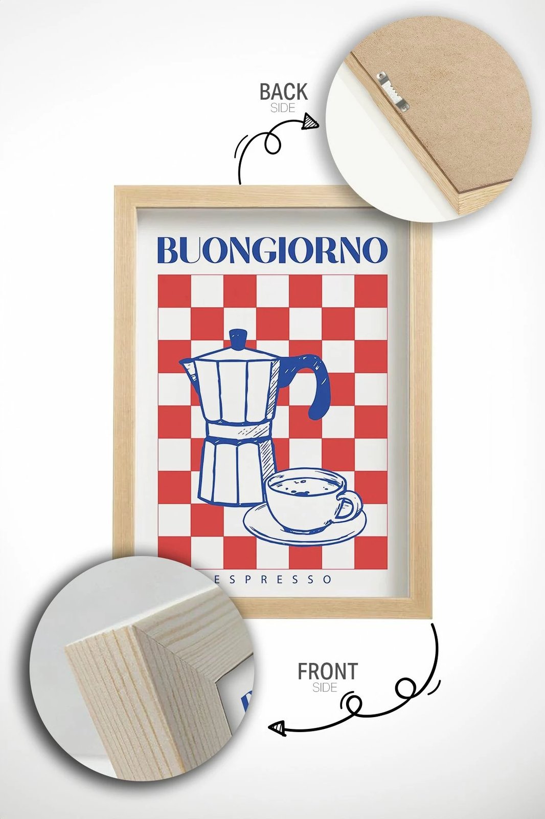 Pikturë dekorative me kornizë, shumëngjyrëshe, Wallity, Ersy1Ham19, 33x48cm