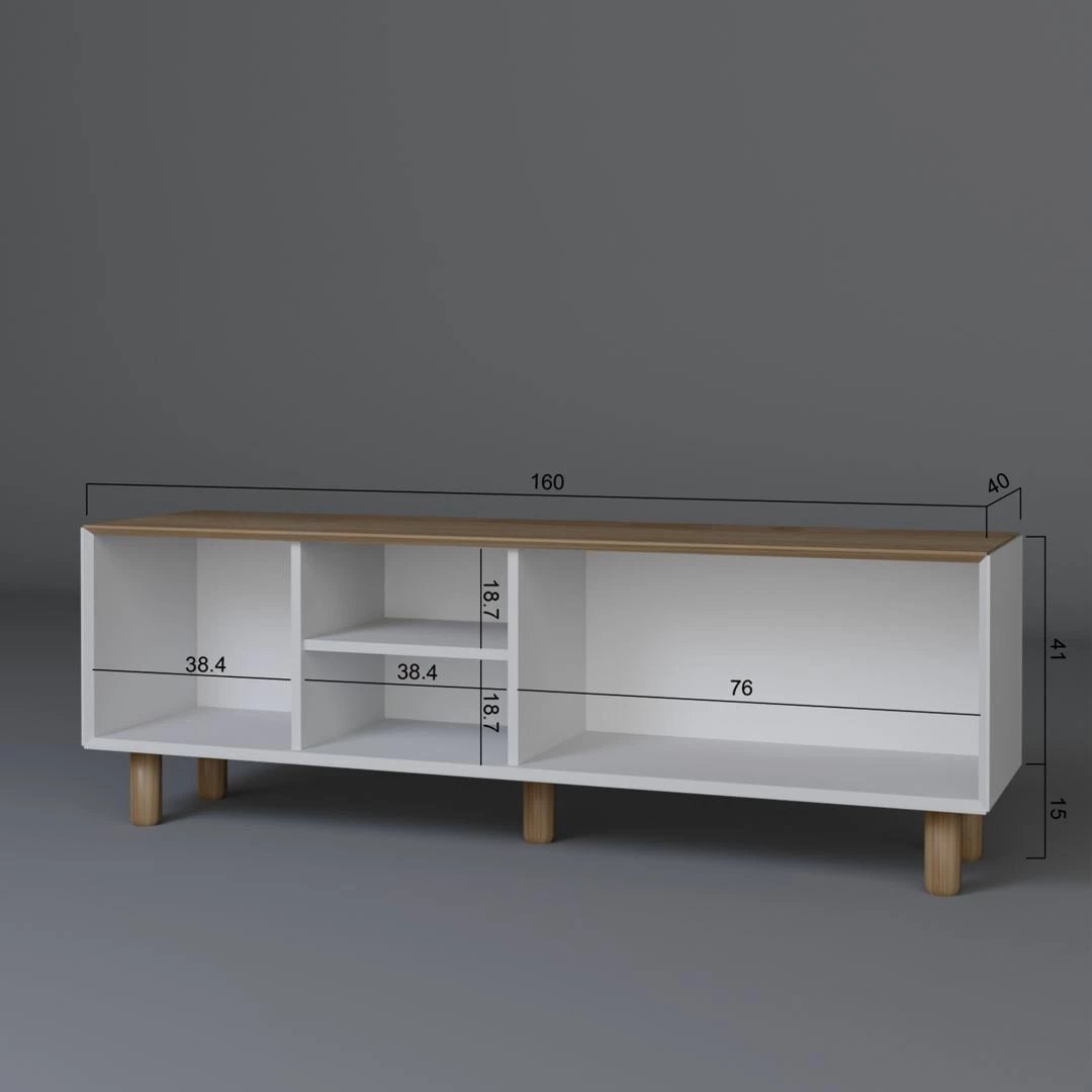 Komodë TV Skye Decor, stil bohemian, 1600-83, ngjyrë lisi kopshti