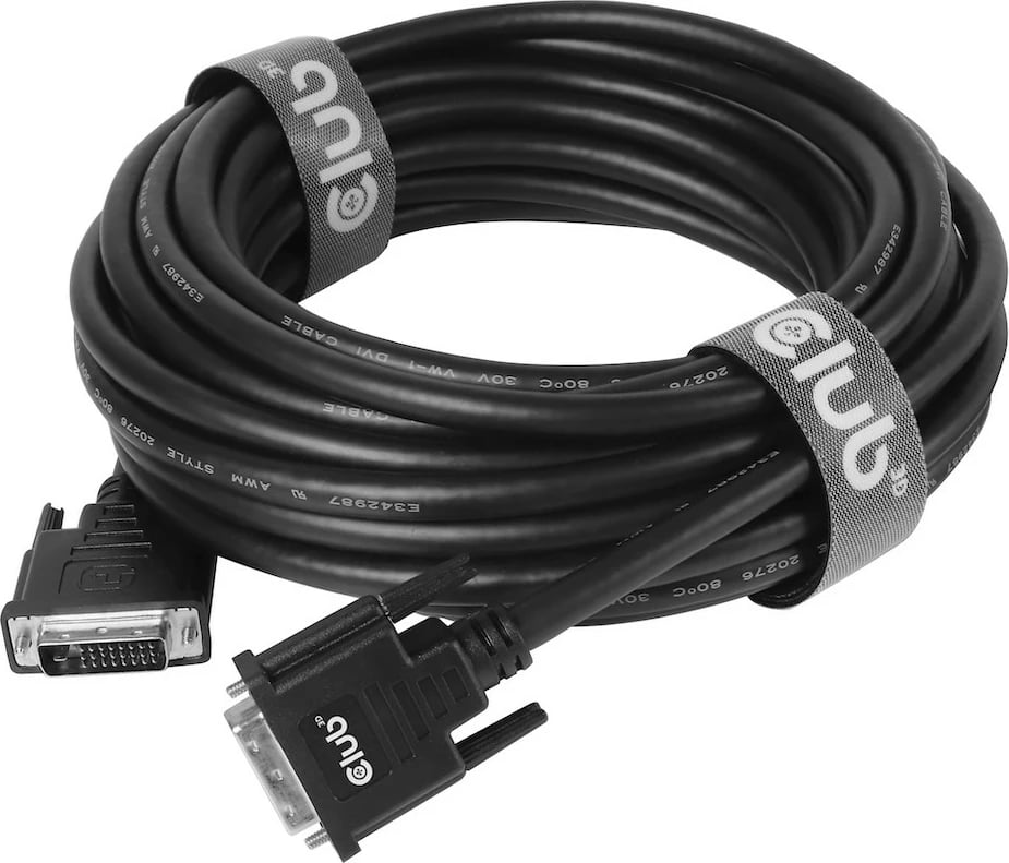 Kabllo DVI Dual Link Club3D 3m, 24+1, e zezë