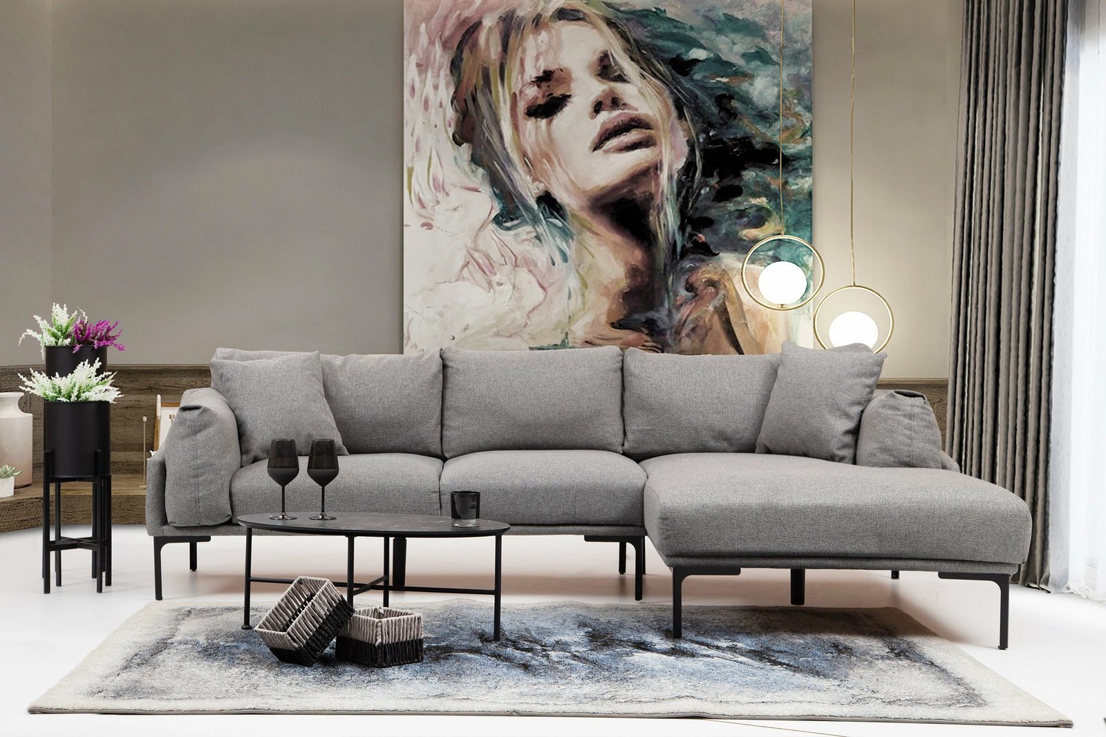 Këndare Leo, kënd i djathtë, ngjyrë gri