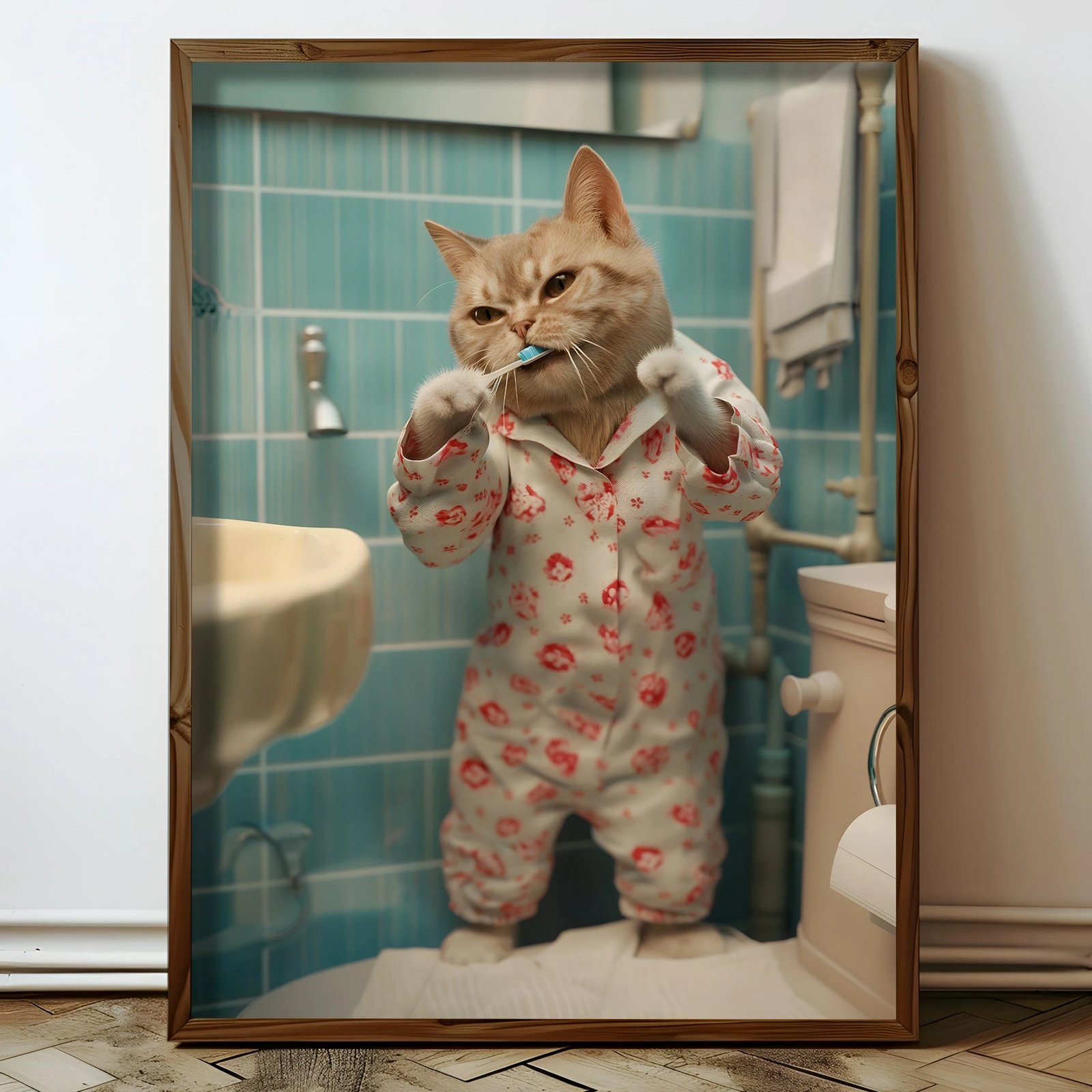 Pikturë dekorative me kornizë MDF, Wallity, HUM066, shumëngjyrëshe, 50x70x3.5cm