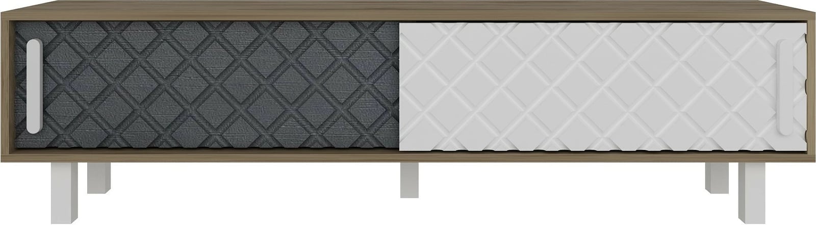 Komodë TV Skye Decor, rob-ud, e bardhë, antracit