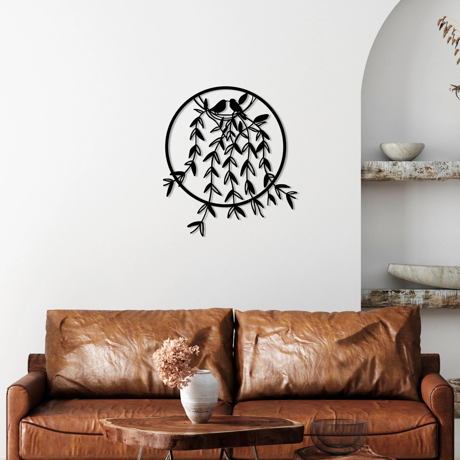 Aksesor dekorativ metalik për mur, Wallity, Foleja e zogjve - 2