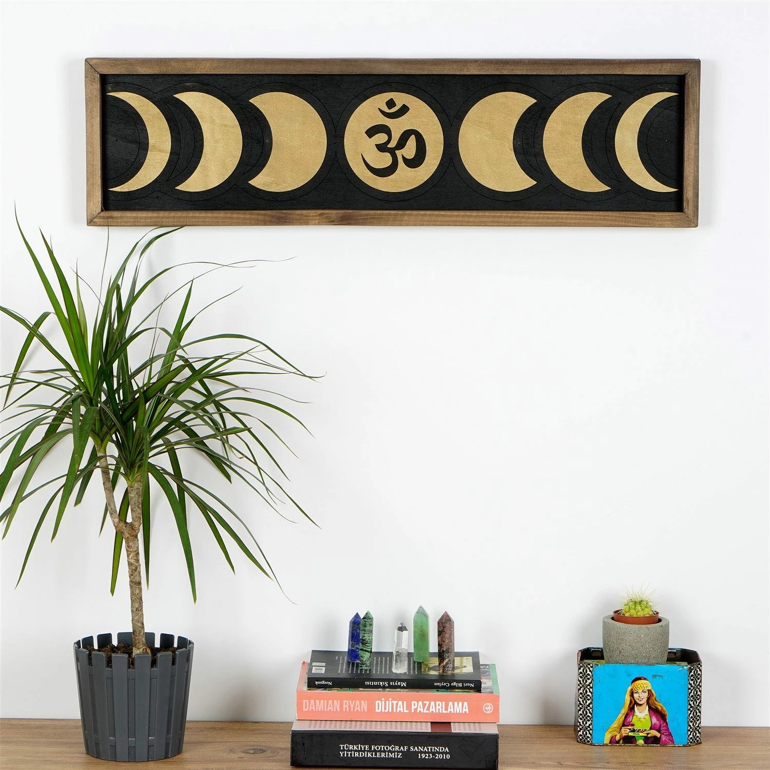 Aksesor dekorativ prej druri për mur, Wallity, ART057