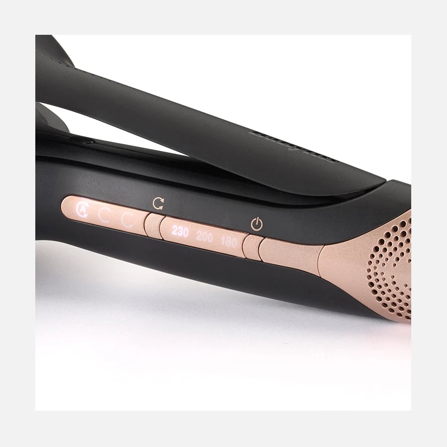 Ondulues flokësh automatik, BaByliss Wave Secret Air C1900E, 3 temperatura 180–230°C, motor dixhital, dhomë qeramike, ftohje me ajër, e zezë/rozë-aratë