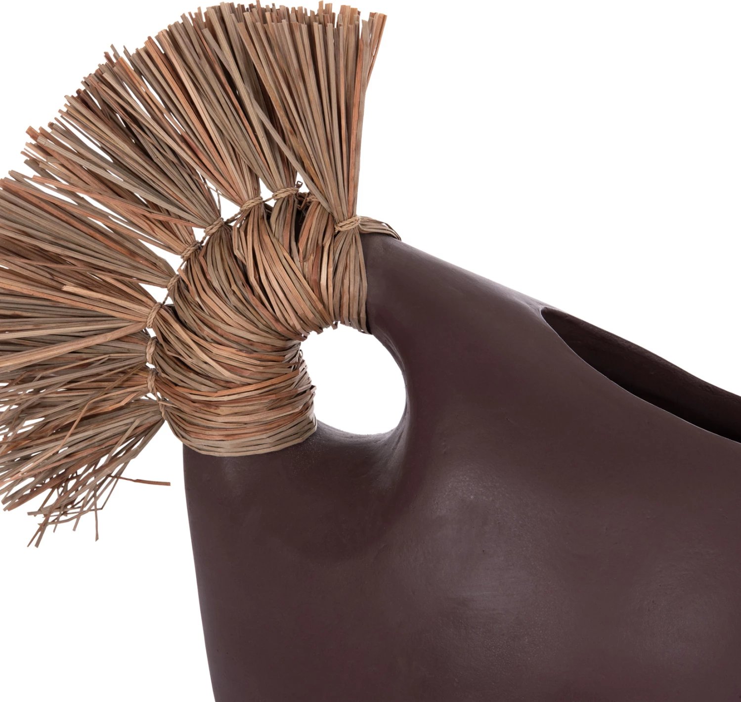 Vazo dekorative tavoline ALICA2, terrakotë, ngjyrë çokollate, bar i thatë, 44x18x50cm Vazo dekorative tavoline ALICA2, terrakotë, ngjyrë çokollate, bar i thatë, 44x18x50cm