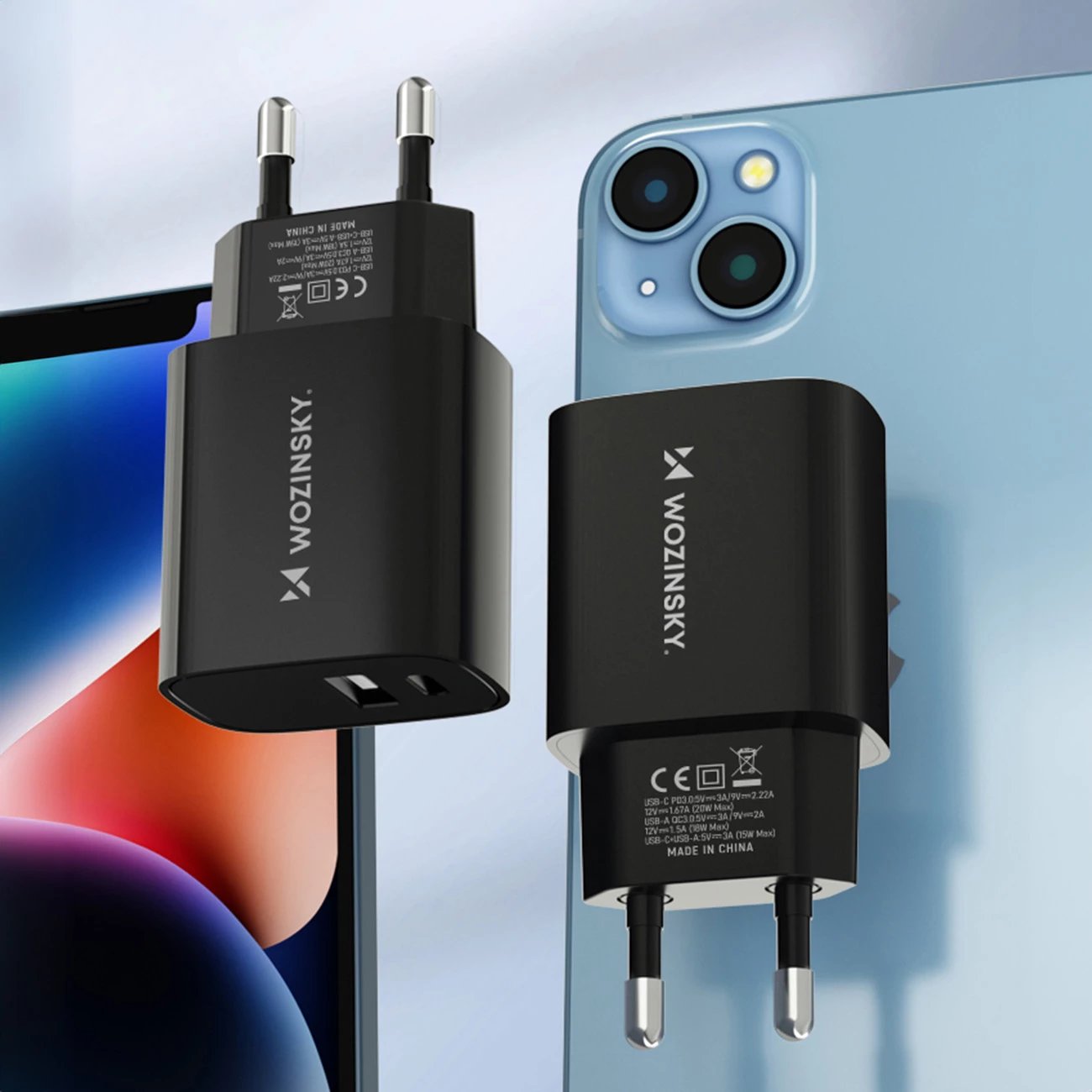 Karikues muri Wozinsky WGWCB, 20W, 2 porta USB-A/USB-C, i zi