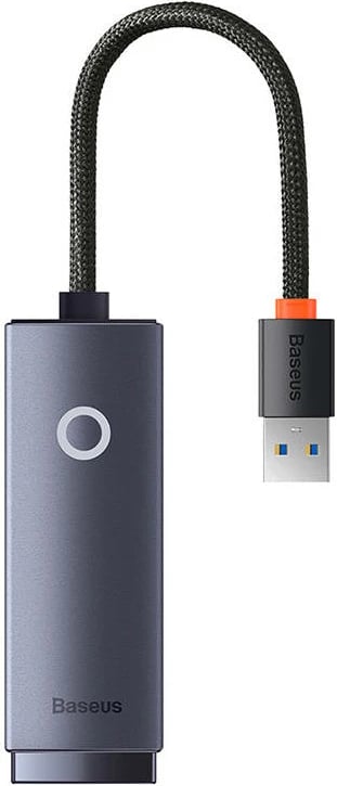 Adapter rrjeti Baseus Lite Series WKQX000113, USB në RJ45, 1000 Mbps, Gri