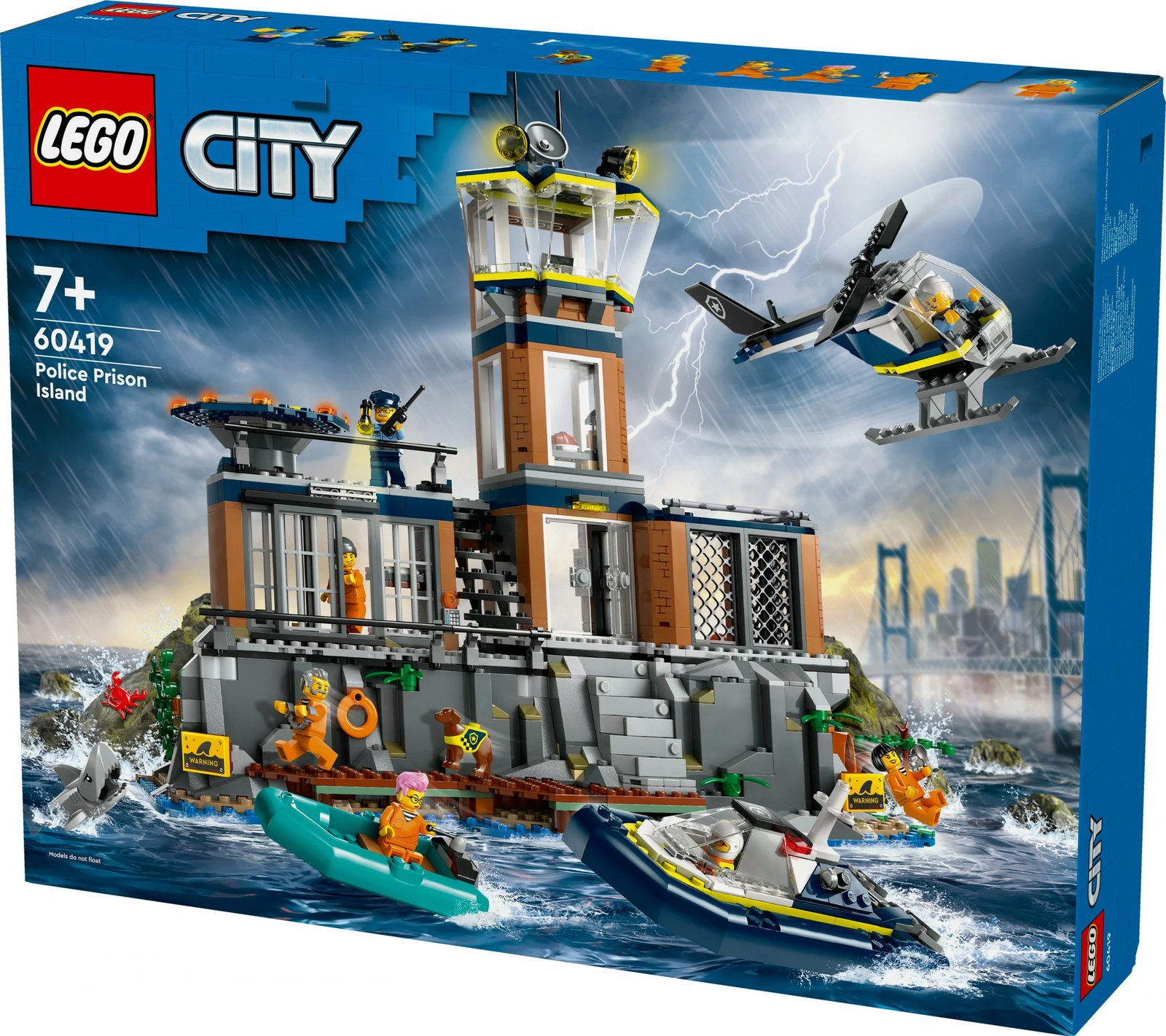 Set ndërtimi LEGO Police Prison Island 60419, 980 pjesë, shumëngjyrësh