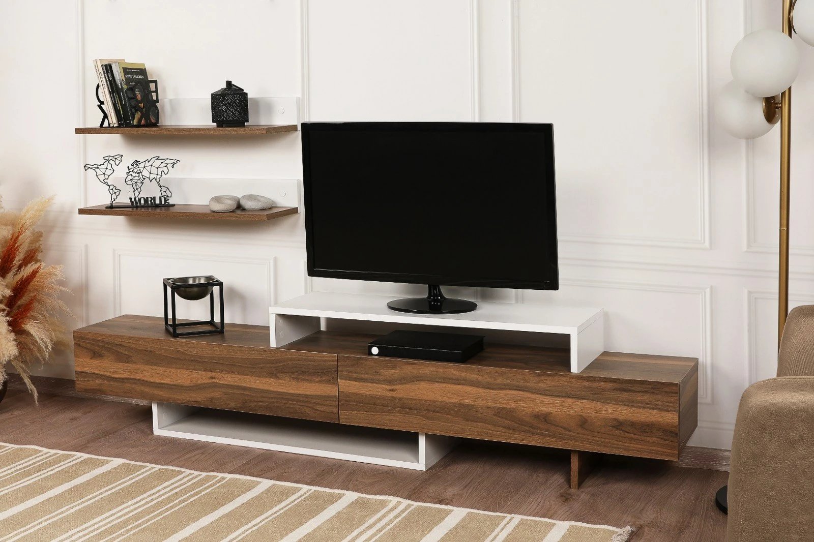 Njësi TV Hanah Home, Nirvana, e bardhë dhe teak