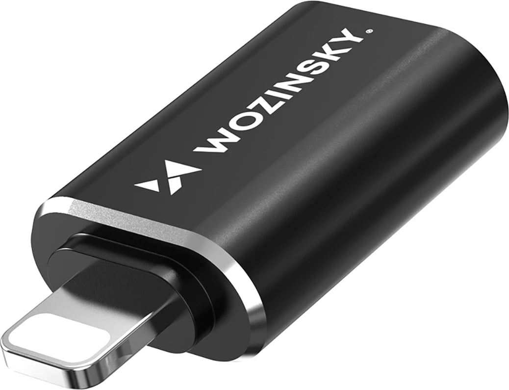 Adapter Lightning në USB-C, Wozinsky WALC-01, karikim i shpejtë dhe sinkronizim, trup alumini, e zezë