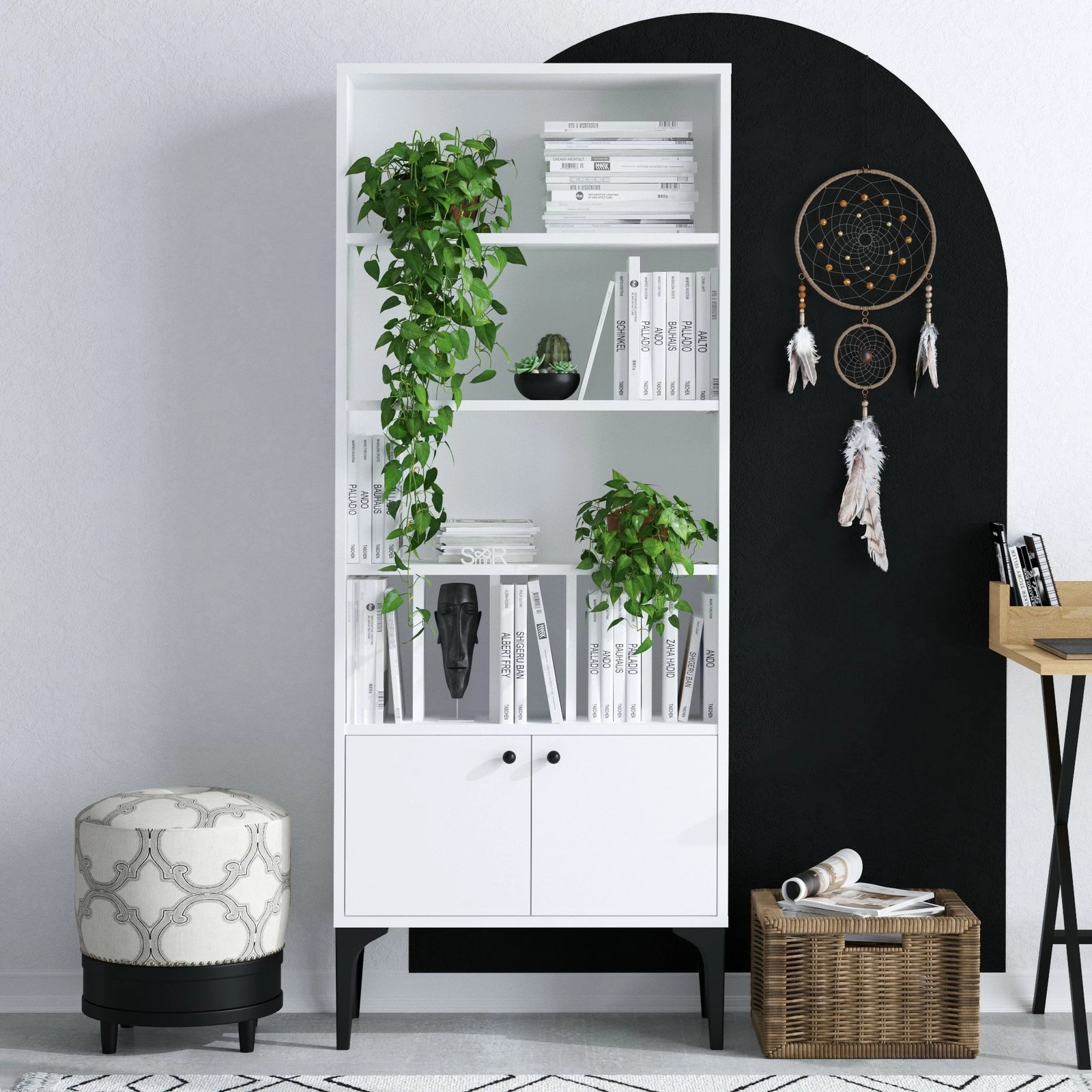 Raft librash Hanah Home, Spica, i bardhë