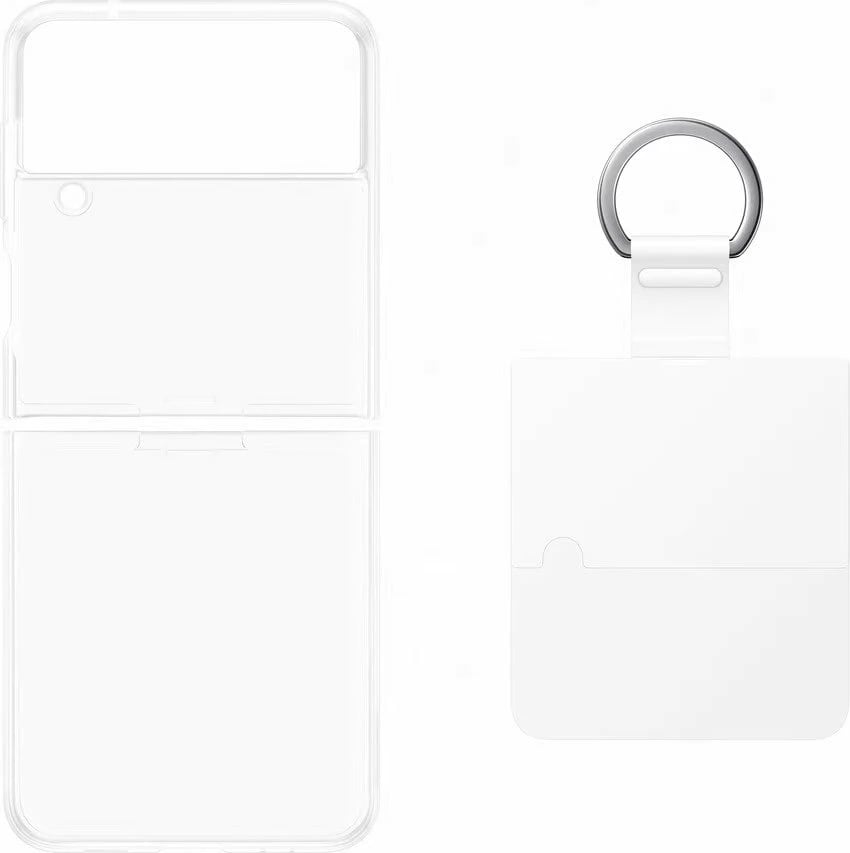 Mbështjellës për Galaxy Z Flip 4 me unazë, transparente