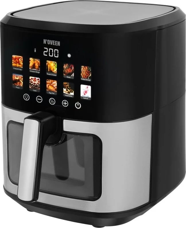 Fritezë pa yndyrë N'OVEEN X-LINE AF770, 6.5L, e zezë-argjendtë