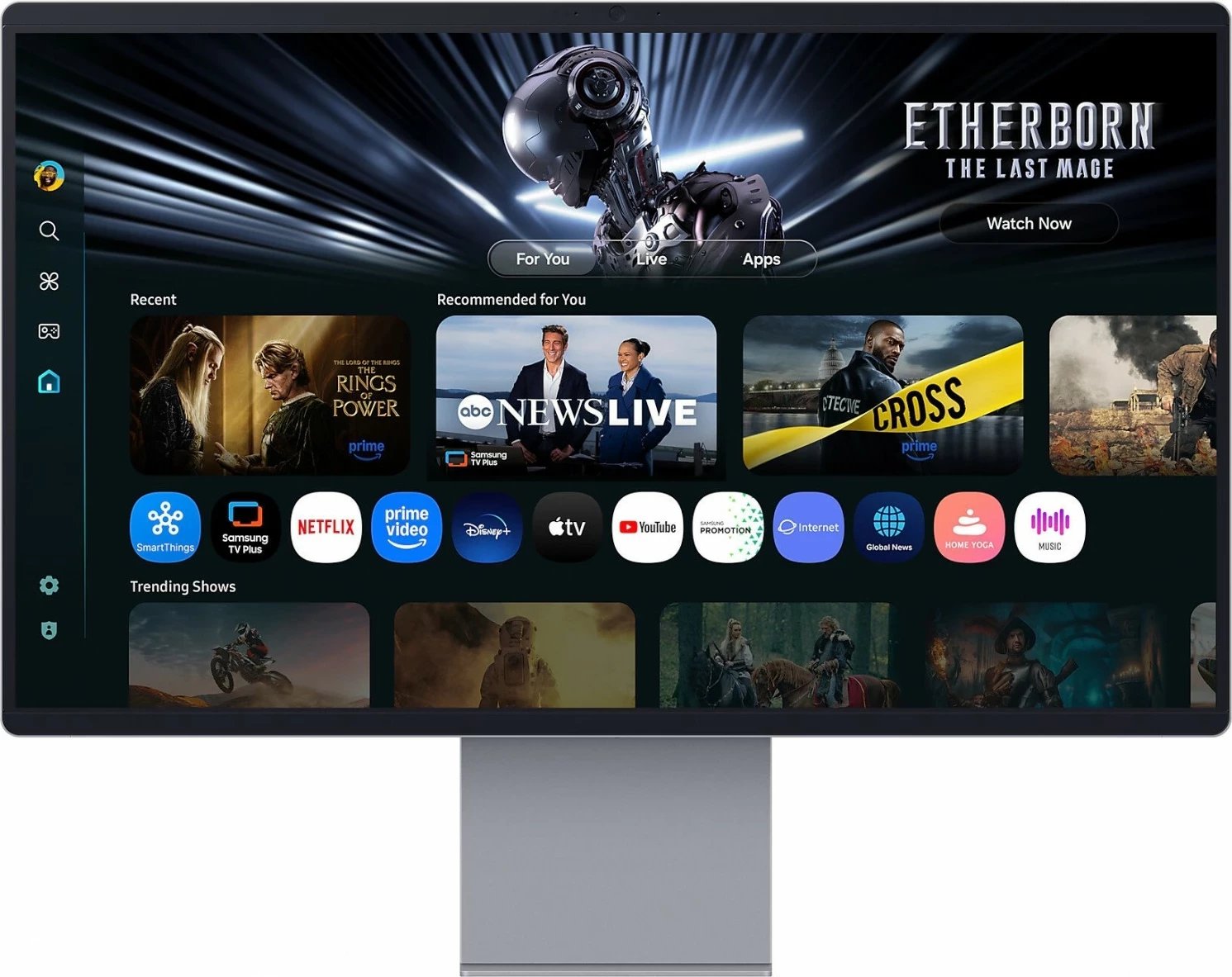 Monitor Samsung Smart M9 LS32FM900SUXDU, 32", OLED, 4K, 165Hz, Silver