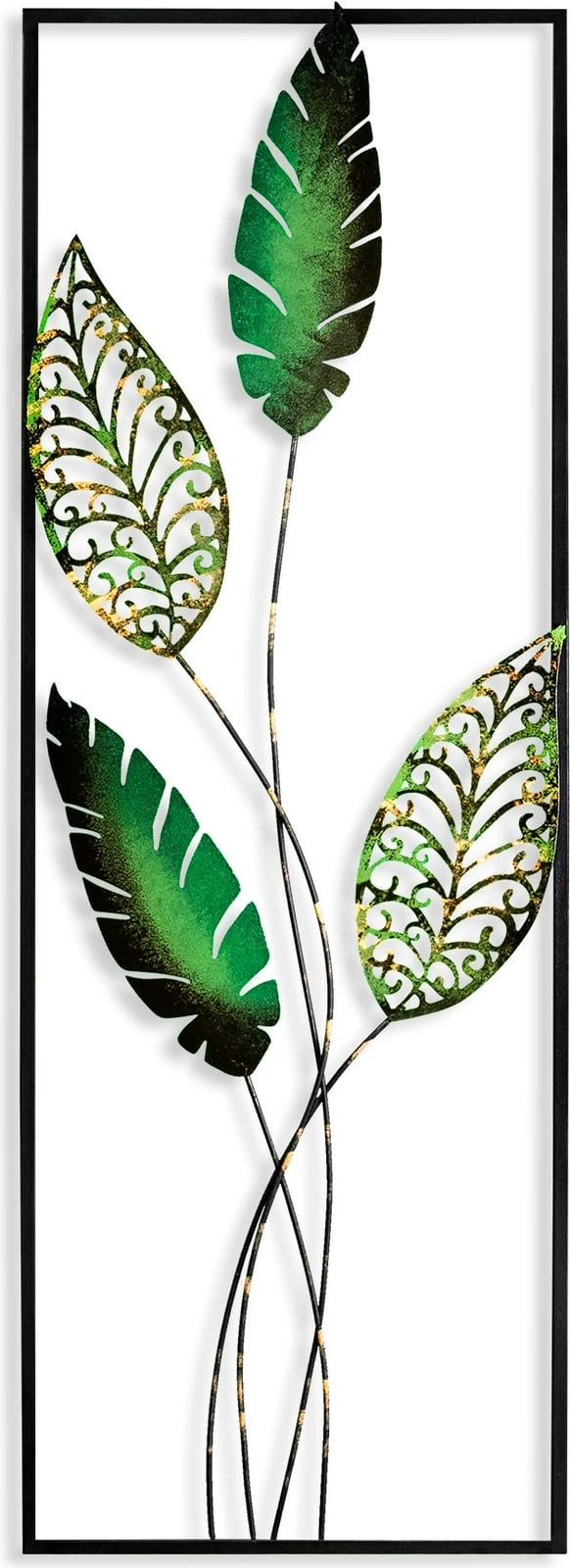 Aksesor dekorativ metalik për mur, Wallity Timeyi 3, shumëngjyrësh, 32x90cm