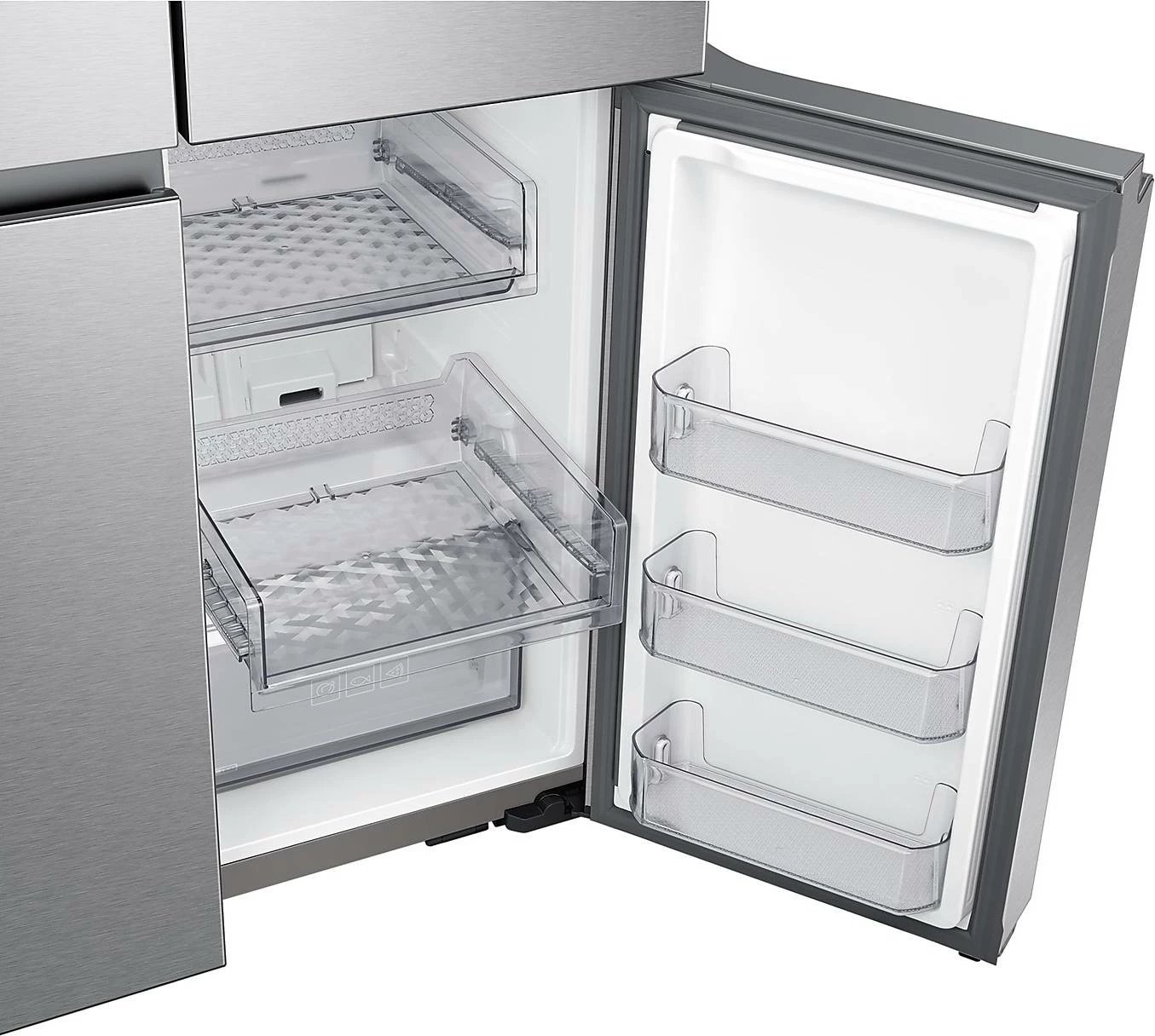 Frigorifer Samsung RF65DG960ESREO 647 L French Door, treftohje, Beverage Center, dy prodhues akulli, Wi‑Fi, klasë energjie E, Real Steel