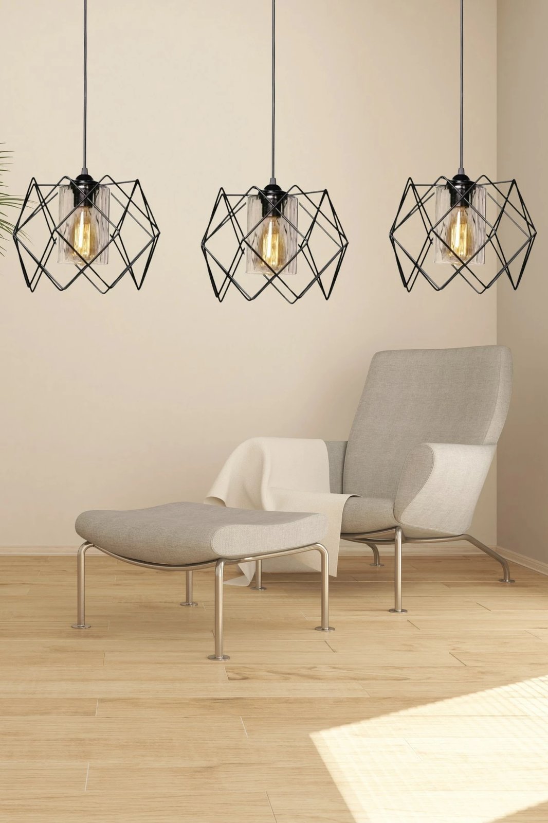 Llambë tavani Opviq, metalike, e zezë, LB030x3