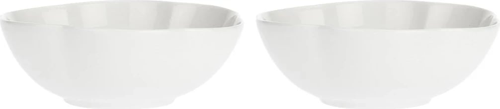 Set me 2 tasa të mëdhenj Villadeifiori, LA PORCELLANA BIANCA, 23 cm, Bardhë