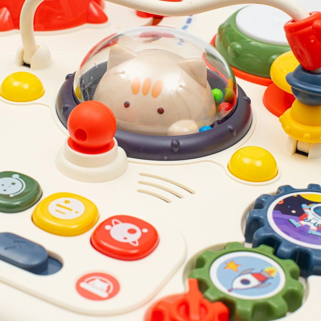 Tavolinë interaktive muzikore, Baby Mix, aktivitete edukative, 41.5 x 33.5 x 31 cm, 3x AA, 12m+, Multicolor